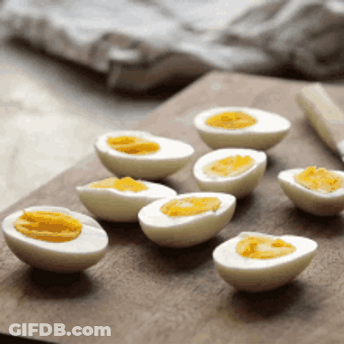Putting Salt On Boiled Eggs GIF
