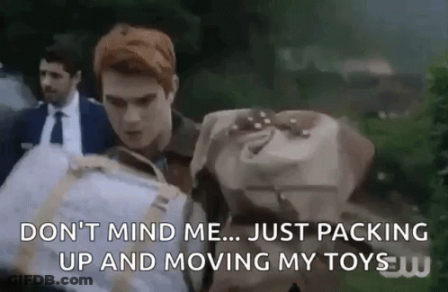 Putting Something In Red Lightning McQueen Bag GIF
