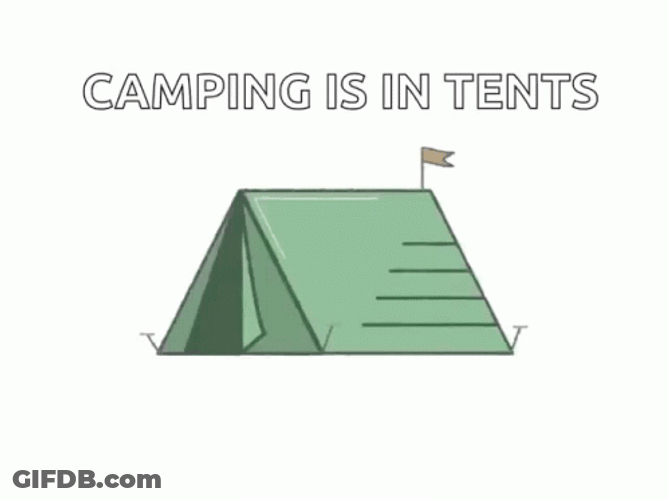 Putting Up Camping Tents Animation GIF