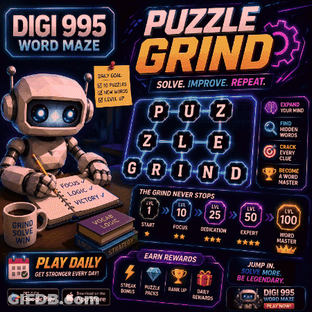 Puzzle Grind Poster GIF