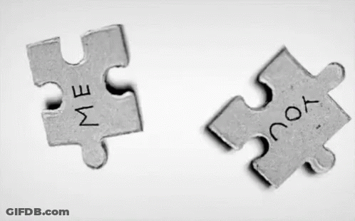 Puzzle Pieces Saying Me And You GIF