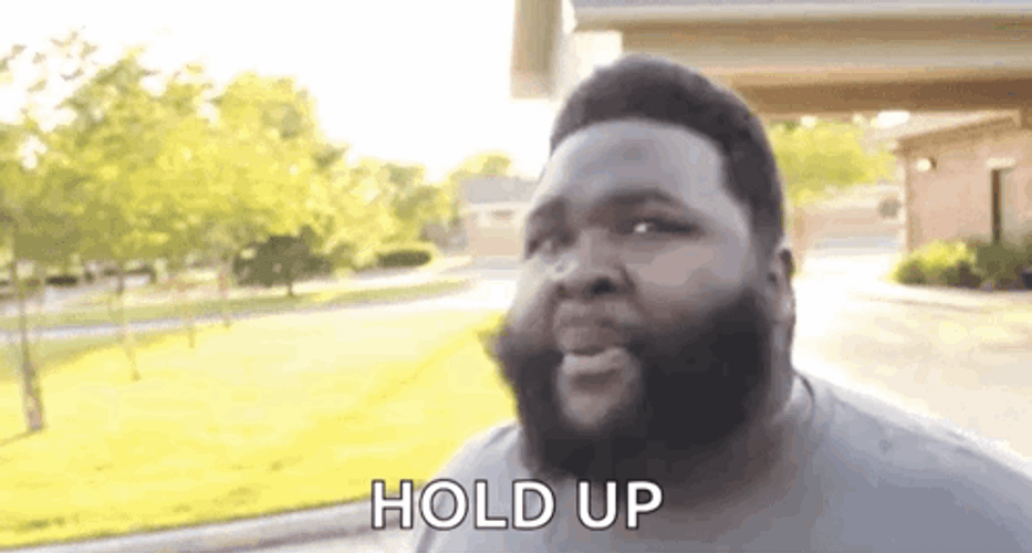 Puzzled Man Hold Up Wait A Minute GIF