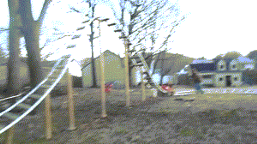 PVC Roller Coaster Ride Backyard GIF