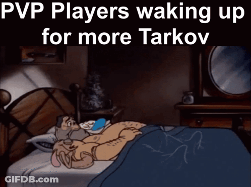 PvP Players Waking Up In Bed For Tarkov GIF