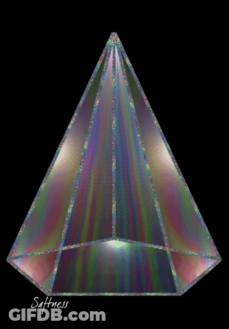 Pyramid In Desert With Blue Sky GIF