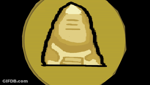 Pyramid In Yellow Circle With Black Outline GIF