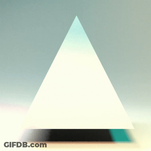 Pyramid Of Triangles With Blue Gradient GIF