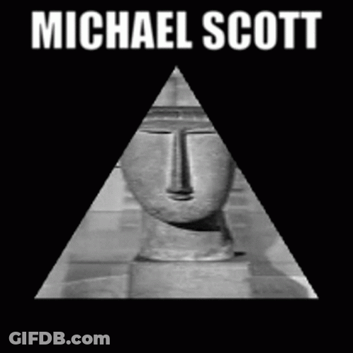 Pyramid With Face And Name Michael Scott GIF
