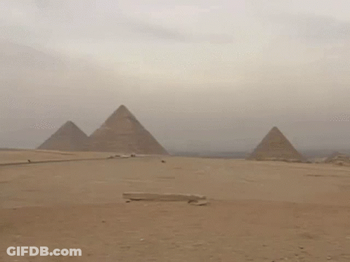 Pyramids In Desert GIF