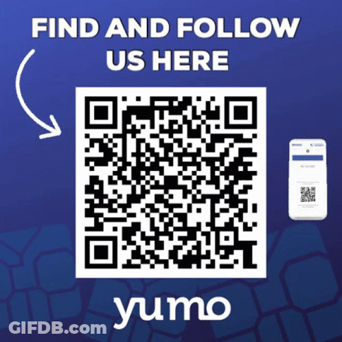 QR Code Saying Find And Follow Us GIF