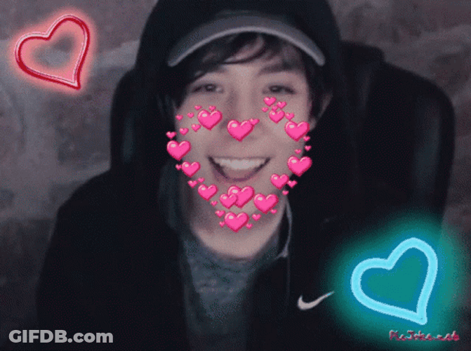 Quackity Cute Surrounded By Heart GIF