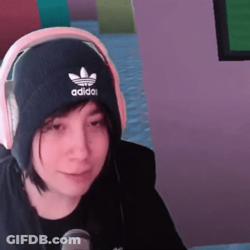 Quackity Streamer Smile Close Eyes GIF