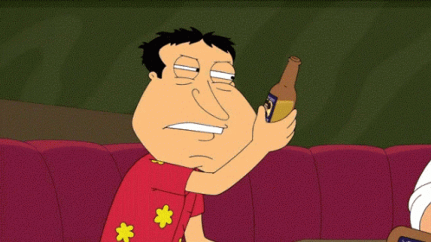 Quagmire Punching Bottle GIF