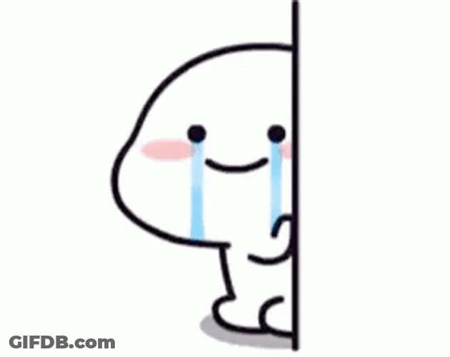 Quby Sticker Cries But Smiling GIF