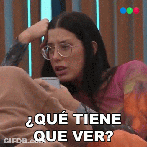 Que Tiene Que Ver Woman With Hand To Head GIF