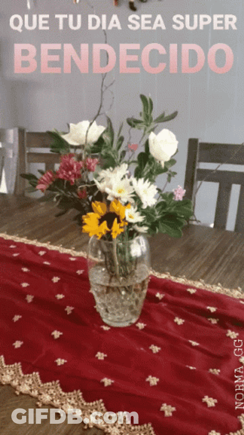 Que Tu Dia Bendecido Dia White Flowers GIF