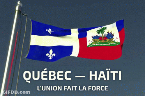 Quebec Haiti Flags L'Union Fait La Force GIF