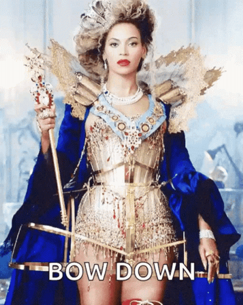 Queen Beyonce Bow Down Kneel GIF