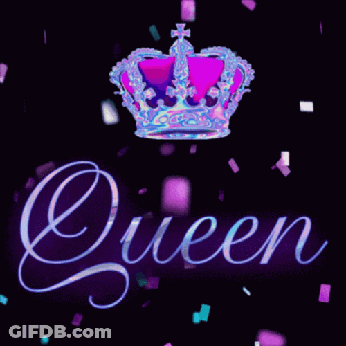 Queen Crown Tiara Confetti GIF