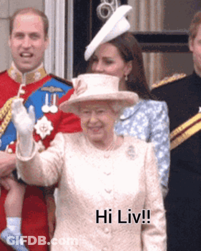 Queen Elizabeth II Waving Saying Hi Liv GIF