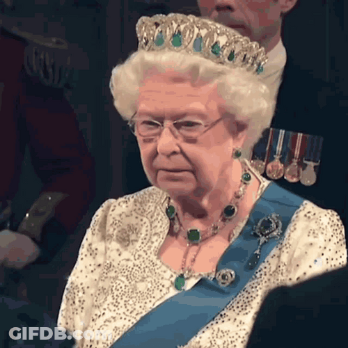 Queen Elizabeth Look Stare Angry GIF