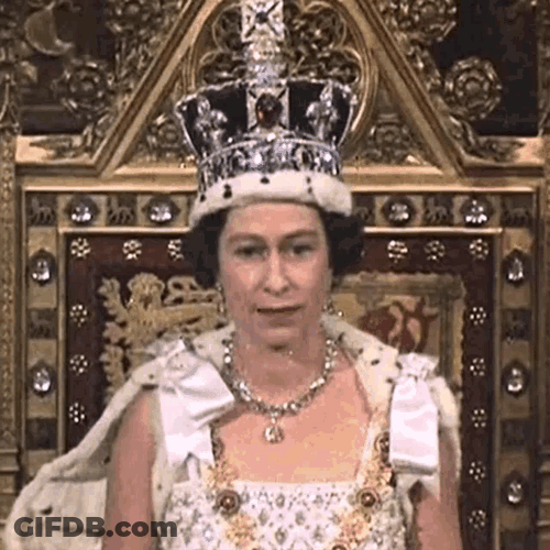 Queen Elizabeth Young England Throne GIF