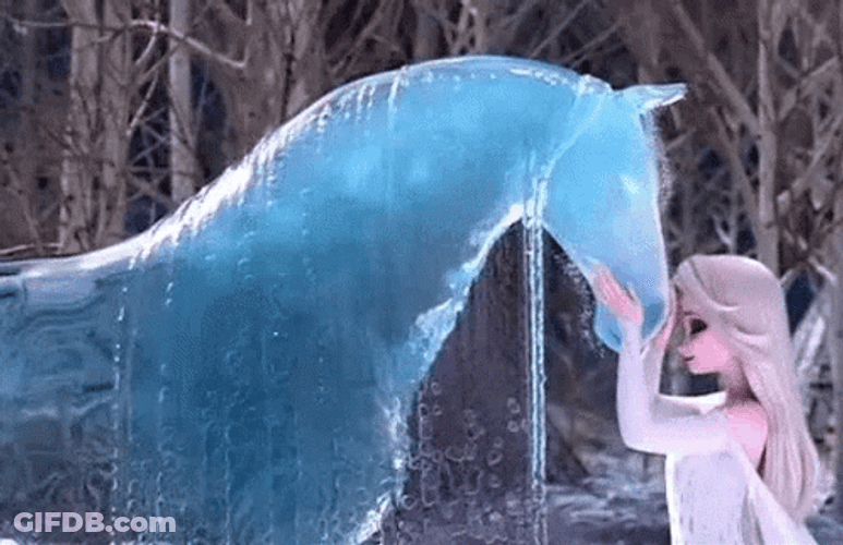 Queen Elsa Horse GIF