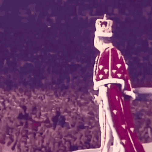Queen Freddie Mercury Wearing The Crown GIF