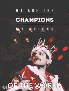 Queen Freddy Mercury Wearing Crown And Robe GIF