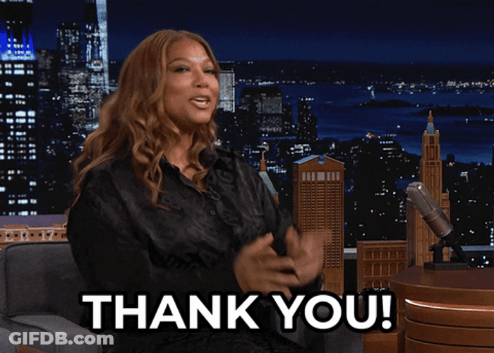 Queen Latifah Animated Thank You GIF