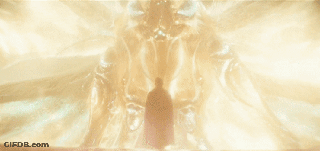 Queen Mothra On Big Screen GIF