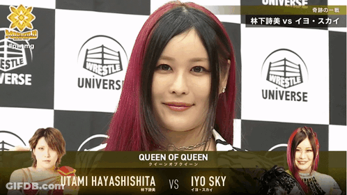 Queen Of Queen Utami Hayashishita Vs Iyo Sky Wrestle Universe GIF