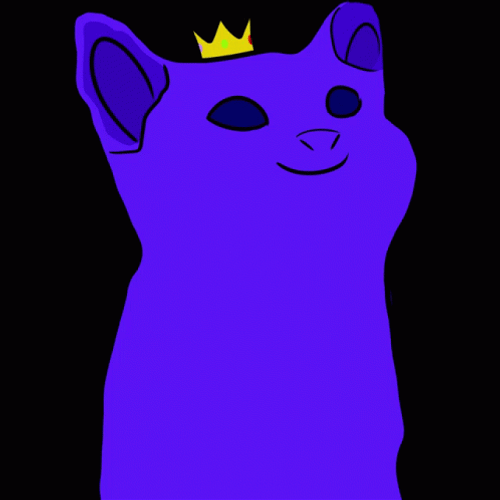 Queen Popcat Dark Neon GIF