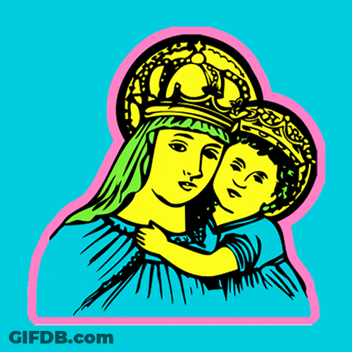 Queen Virgin Mary In Religious Easter GIF