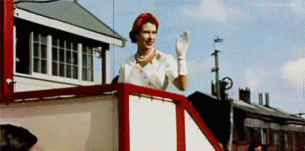 Queen Wave While Boarding GIF