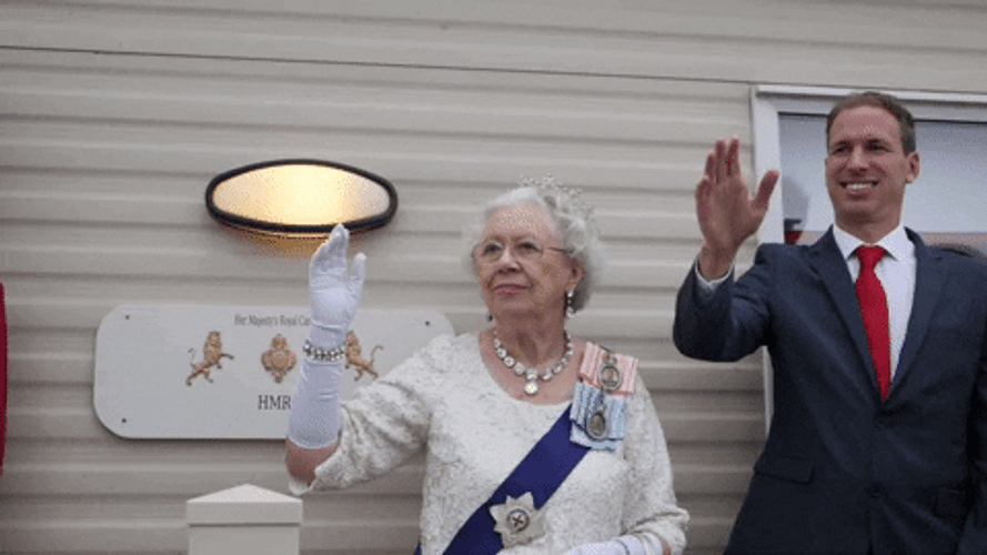 Queen Wave With Gloves GIF