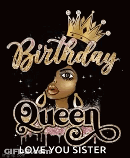 Queen With Crown Birthday Card GIF