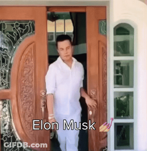 Queer Elon Musk Lookalike Parody GIF