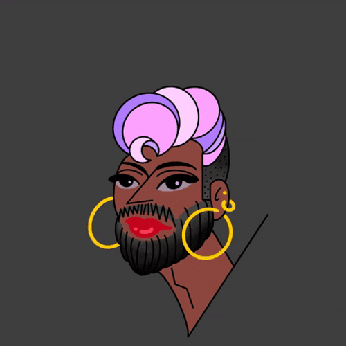 Queer Gay Cartoon Eyelash GIF