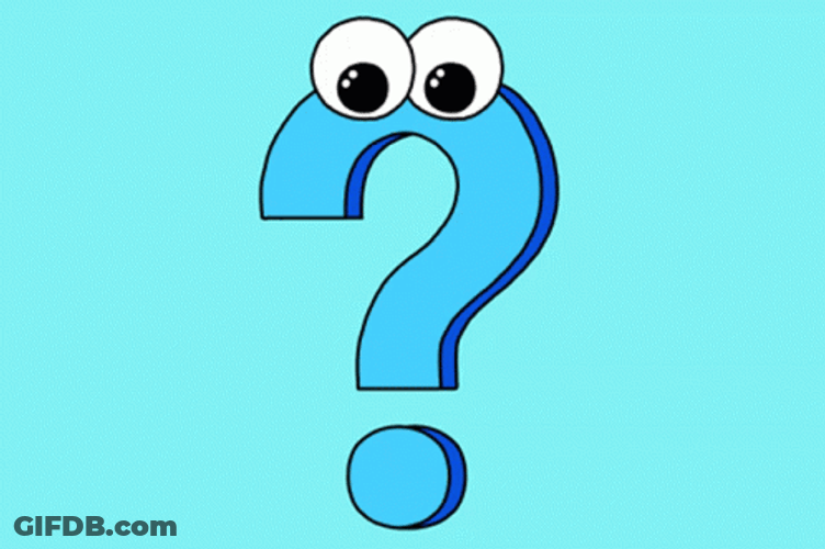 Question Mark Animation Googly Eyes GIF