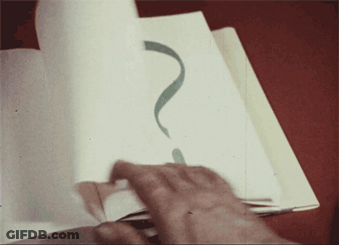 Question Mark Notebook GIF