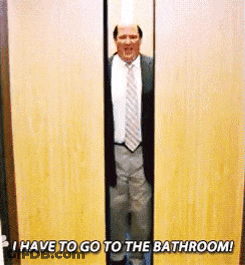 Quick Run To Dumb And Dumber Bathroom GIF