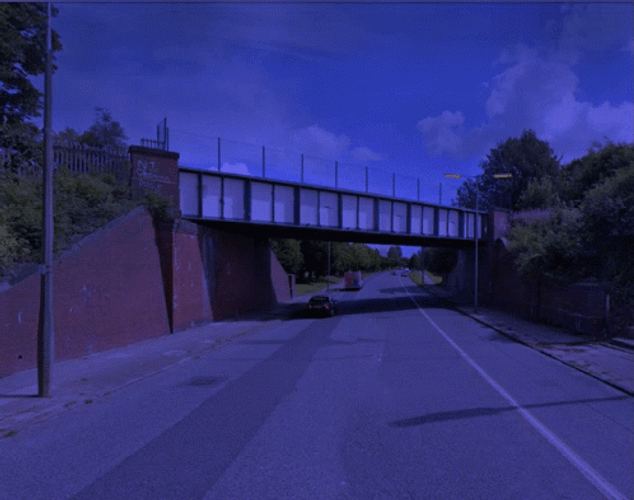 Quick Ufo Flying In The City GIF