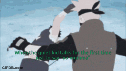 Quiet Kid Saying Yo Momma GIF