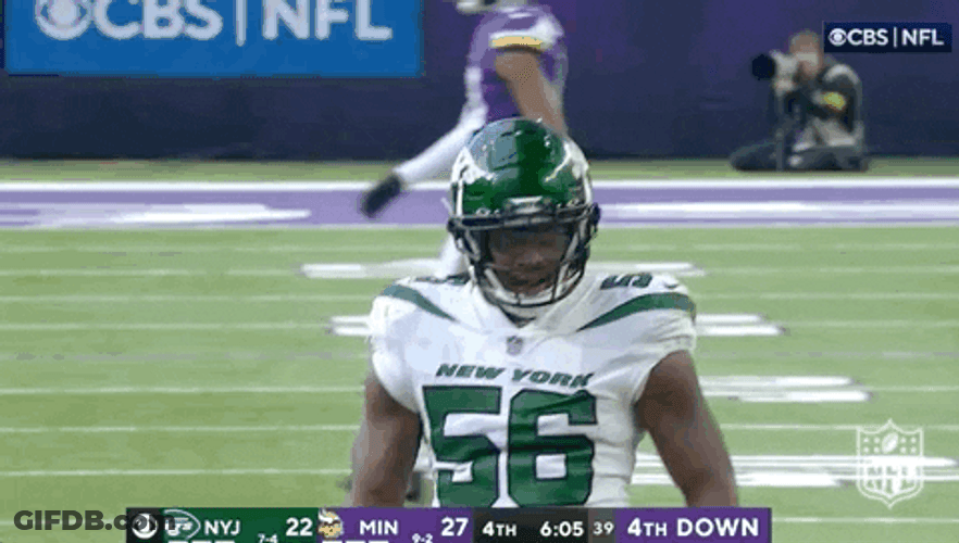 Quincy Williams Pumping His Chest Jets GIF