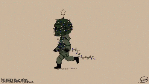 Quinnevere Sophie Wrapped In Christmas Lights GIF