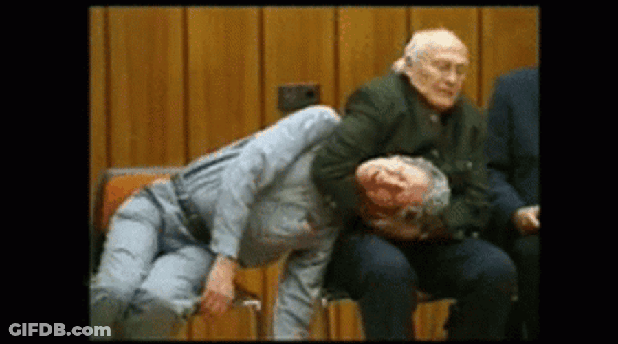 Quirky Old Man Choke GIF