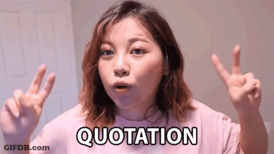 Quotation Air Quotes GIF