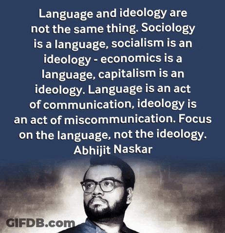 Quote By Abhijit Naskar On Blue Background GIF