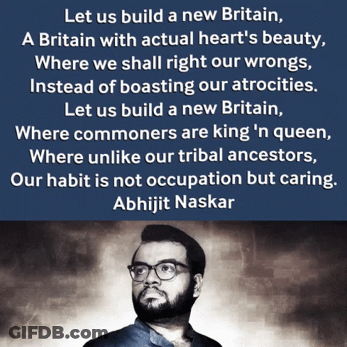 Quote By Abhijit Naskar On Blue Background GIF